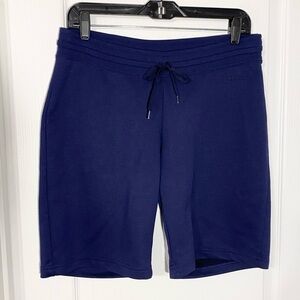 Reebok Fleece Drawstring Waist Athletic Shorts Navy Blue Size Medium